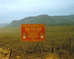 The 38th parallel near Uijongbu north of Seoul