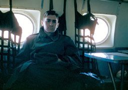Lieutenant Bevin Alexander on a C-54 courier flight
