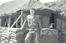Sergeant Gene Smykowski, clerk of the 5th Historical Detachment