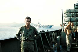 Bevin Alexander on the troopship: Sasebo Harbor