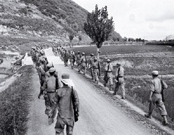 Republic of Korea (ROK) soldiers march