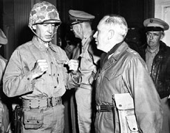 Discussing action immediately after Inchon landing