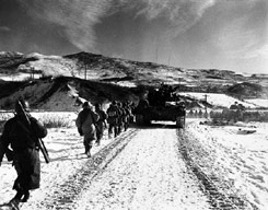 Survivors of the 2,500 army 7th Division men caught in a series of Chinese ambushes