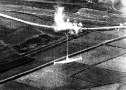 American F-80 jet attacks North Korean vehicles